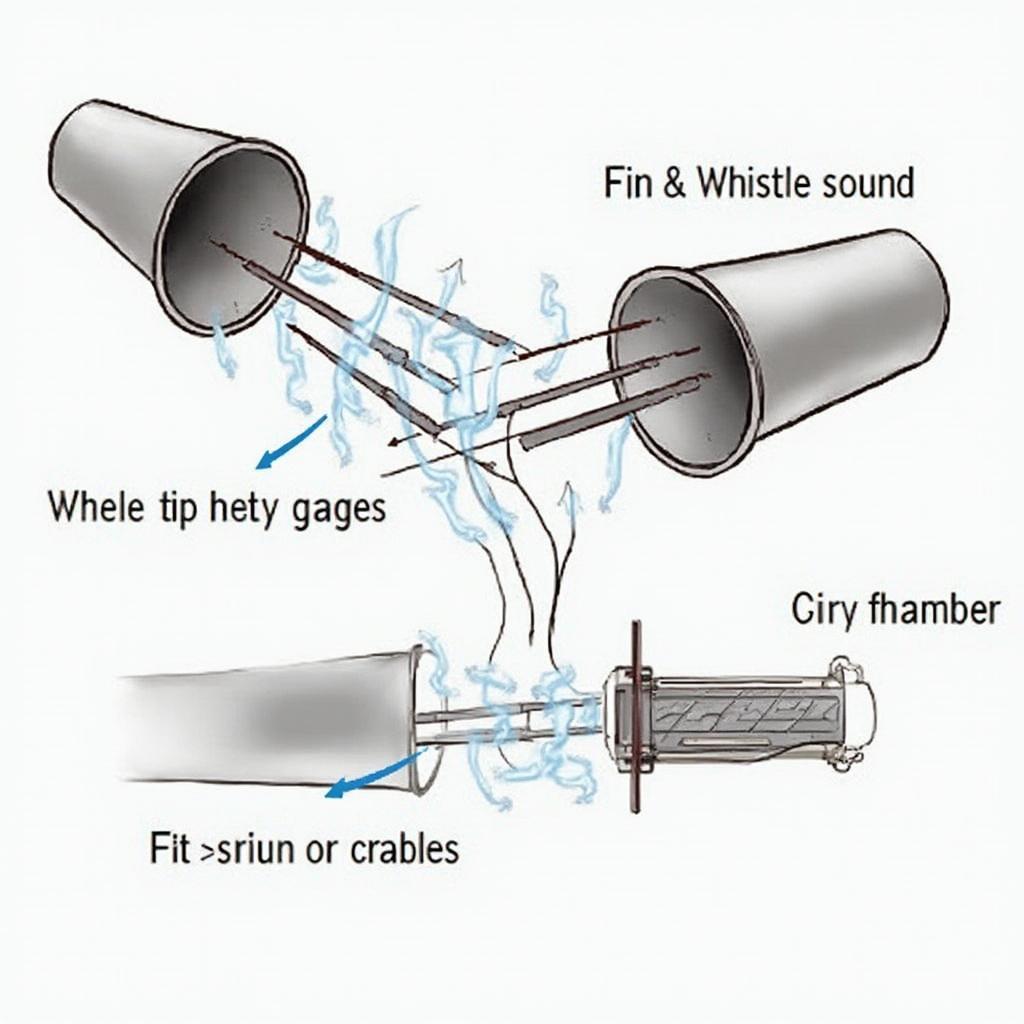 Diagram of a Car Exhaust Whistle Tip