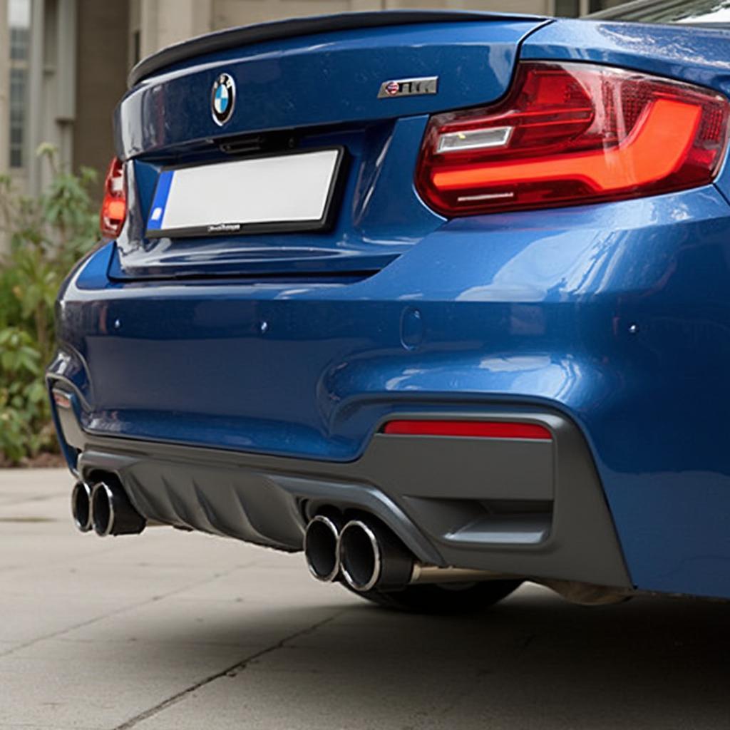 Car with Stylish Exhaust Tip