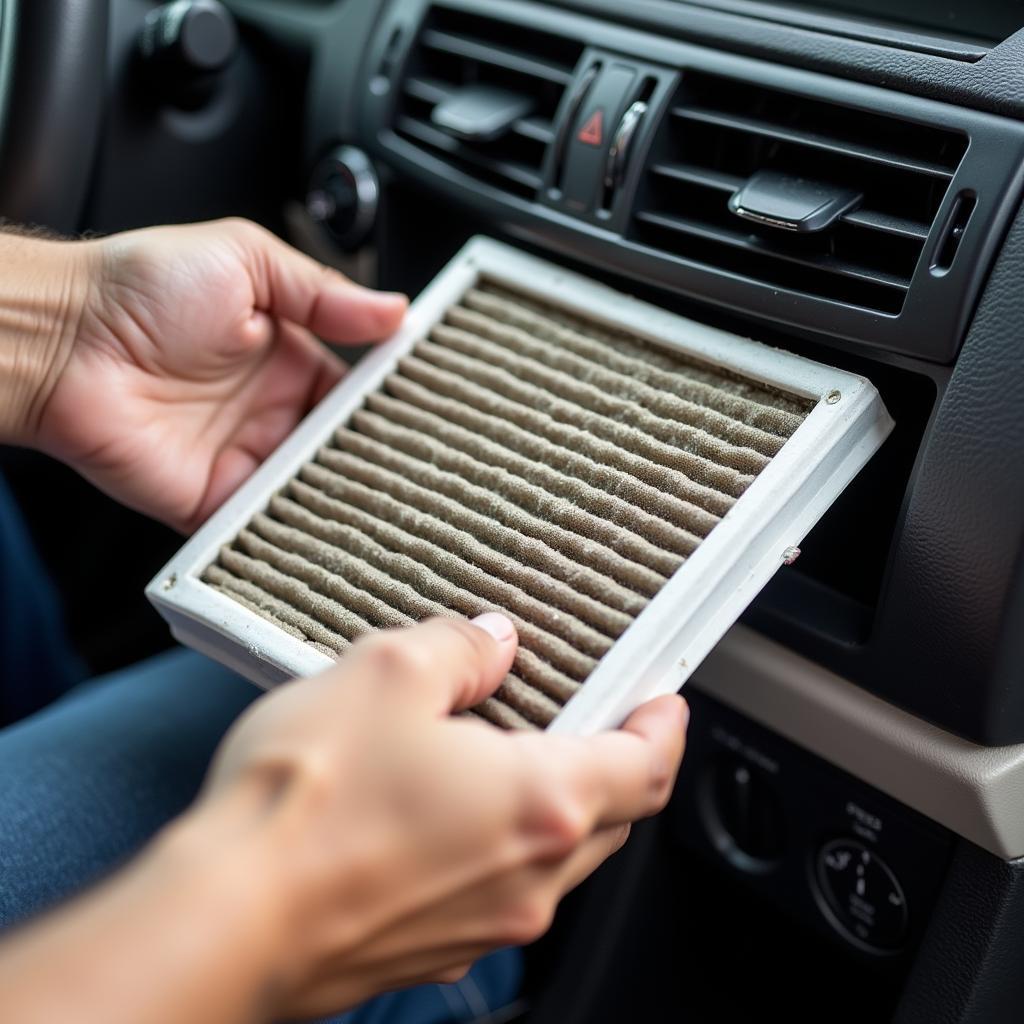 Changing car air filter