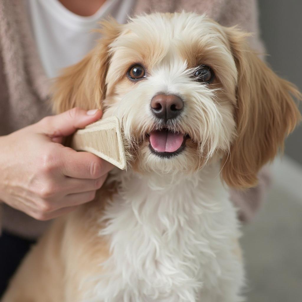 Dog Grooming with Brush