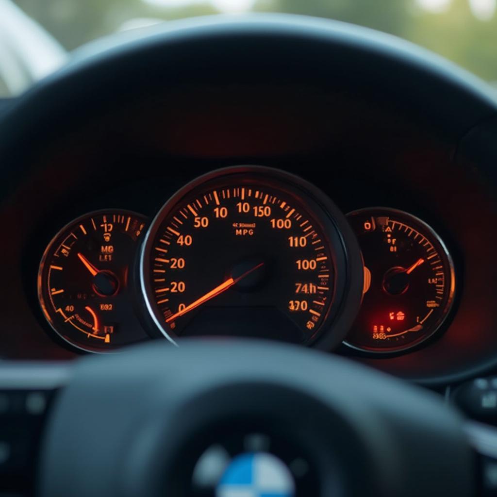 Fuel Efficiency Dashboard Display