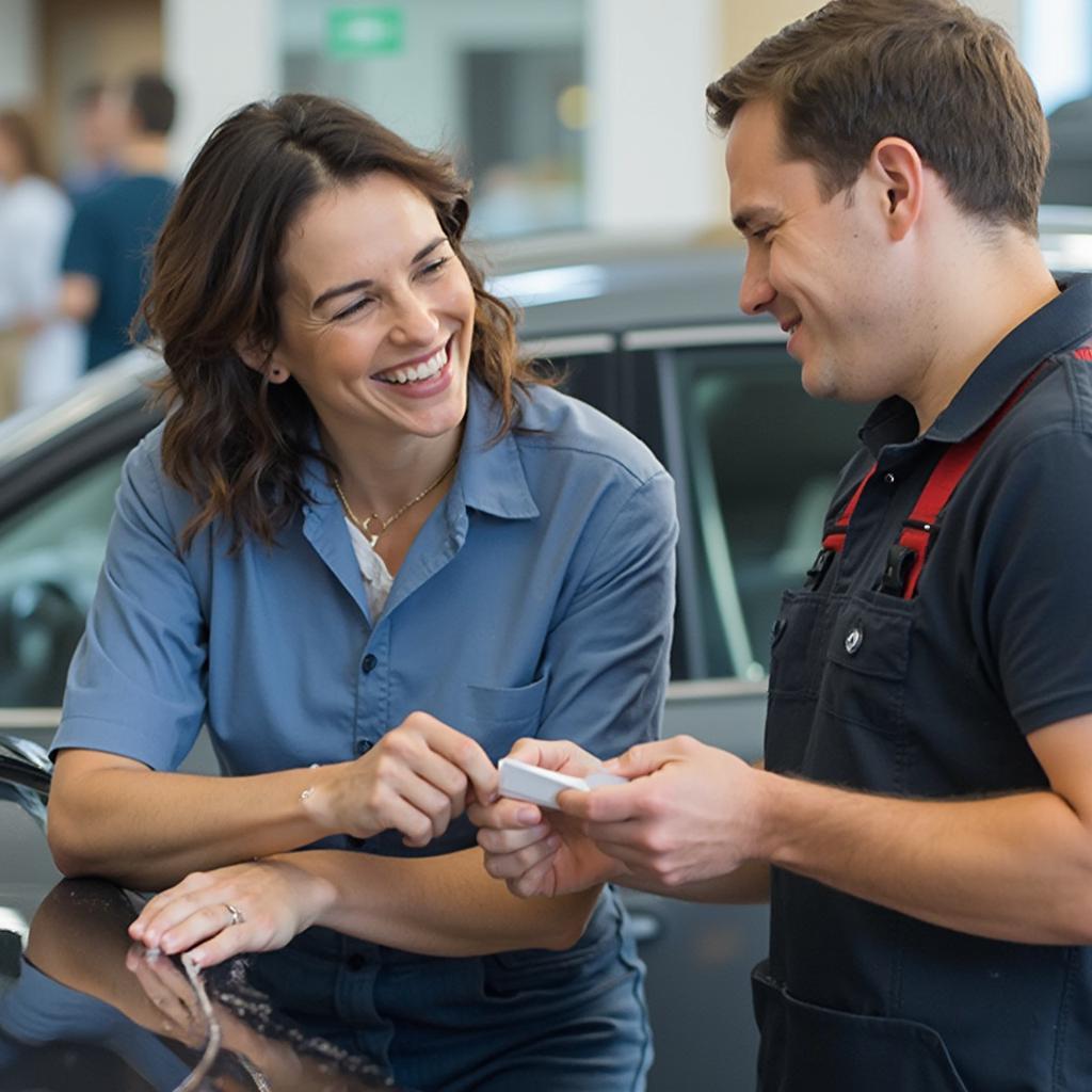 Happy Car Detailer Receiving Tip