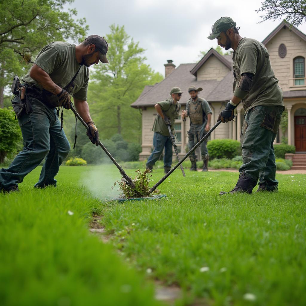 Lawn Care Crew Providing Exceptional Service