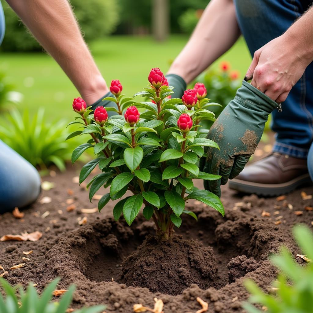 Planting Red Tip Photinia