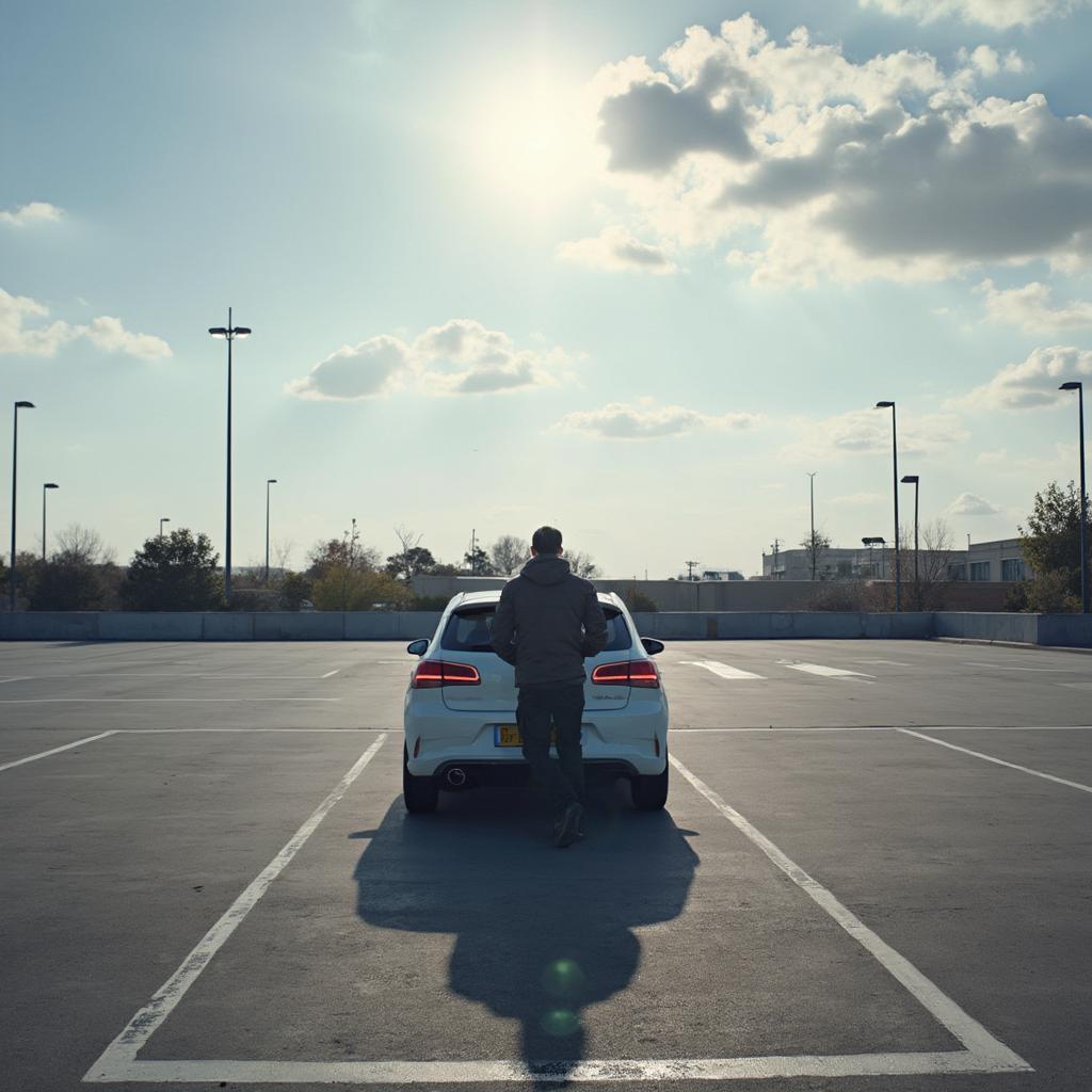 Practicing Manual Driving in an Empty Parking Lot