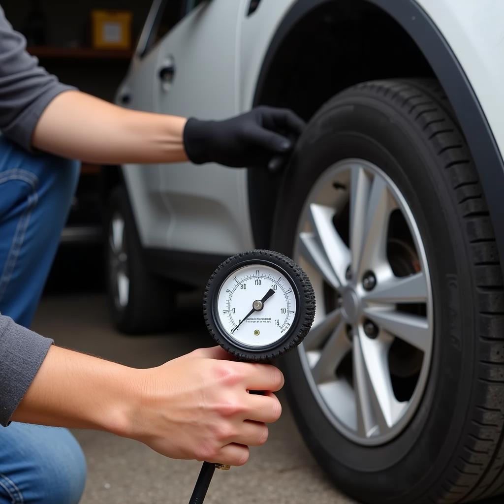 Checking Tire Pressure for Spring Driving