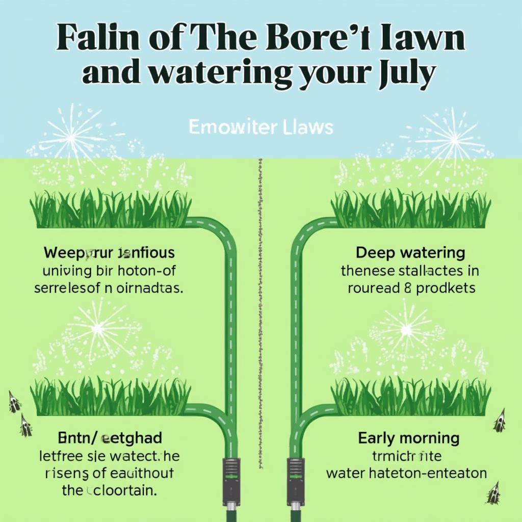 Watering lawn effectively in July heat