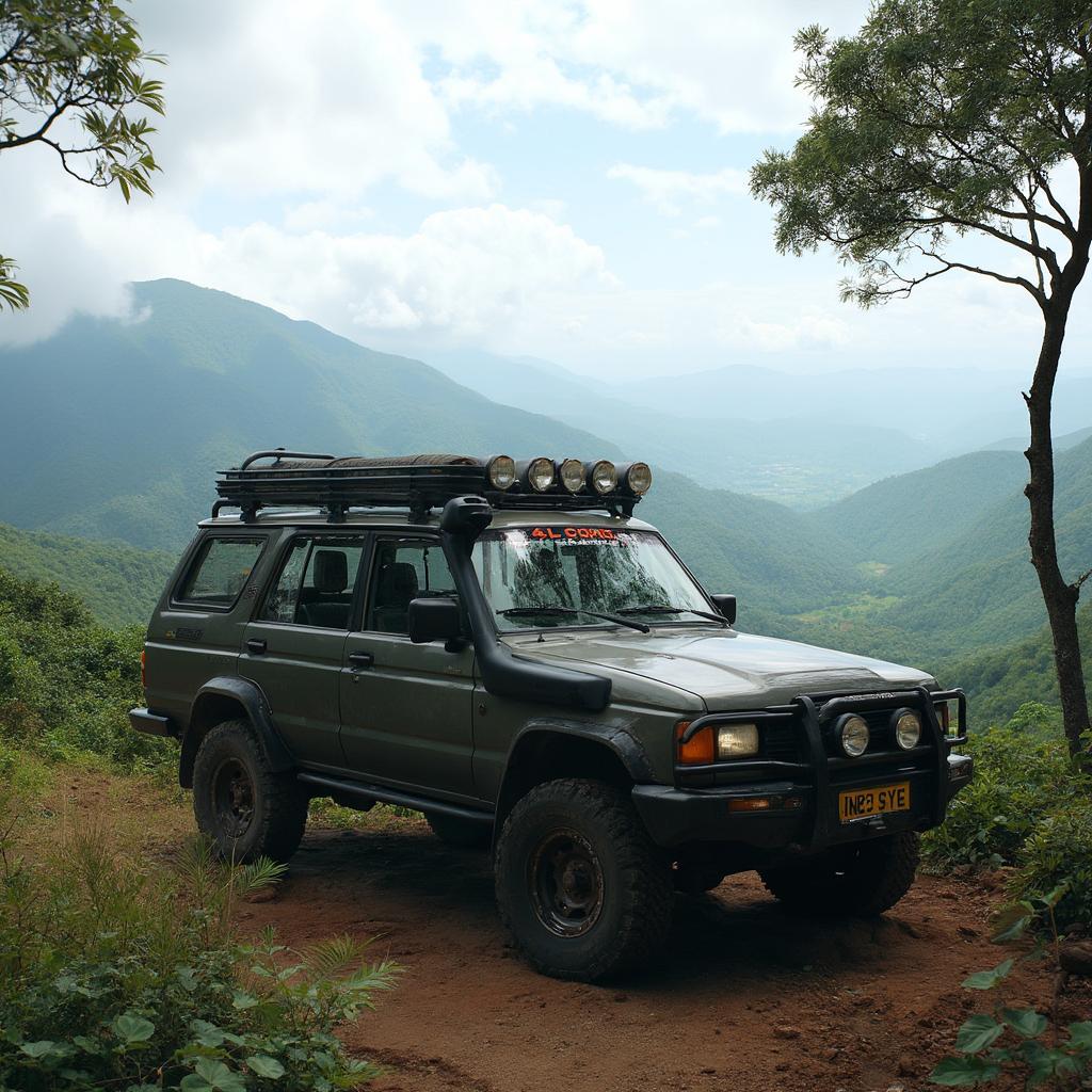 A 4x4 SUV is essential for traversing the challenging terrain in Costa Rica.