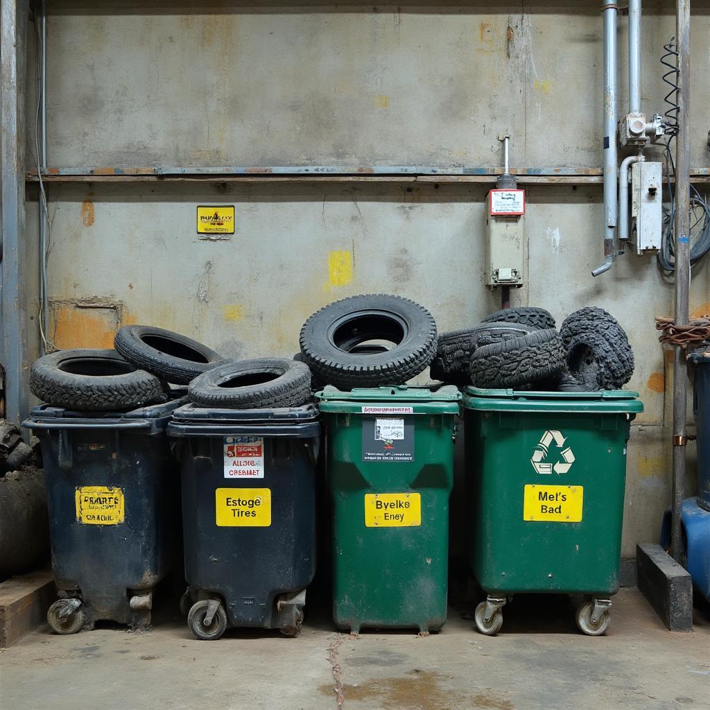 Accepted Car Parts at a Recycling Center