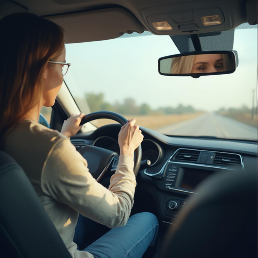 Adjusting Mirrors in a New Car