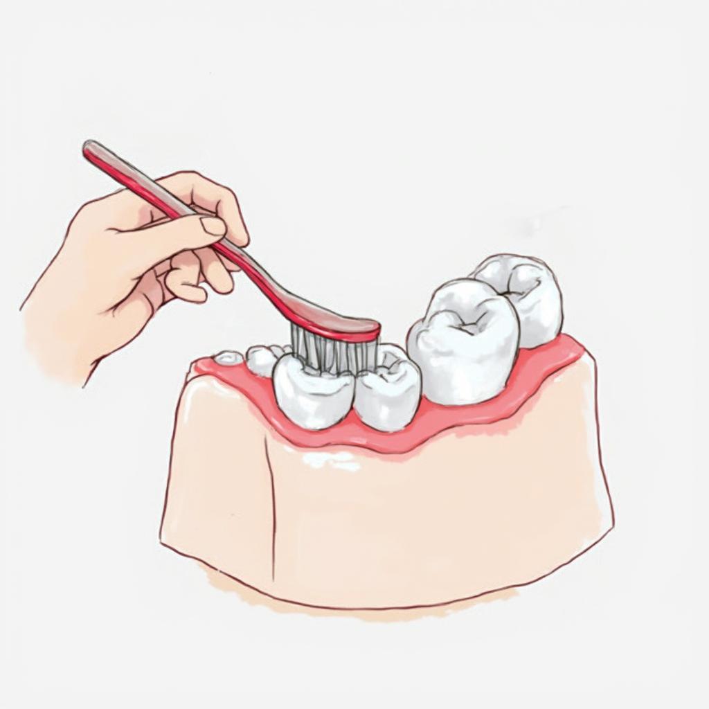 Adult Brushing Teeth with Proper Technique