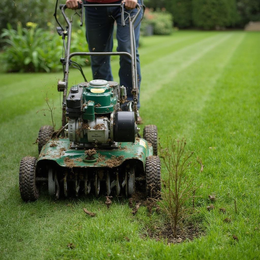 Aerating Lawn for Healthy Growth