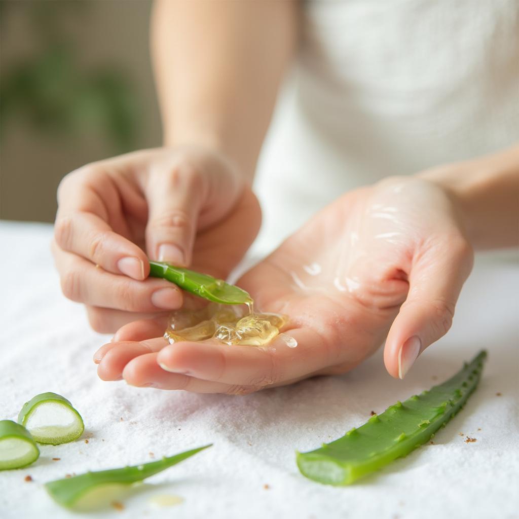 Soothing Dry Skin with Aloe Vera Gel