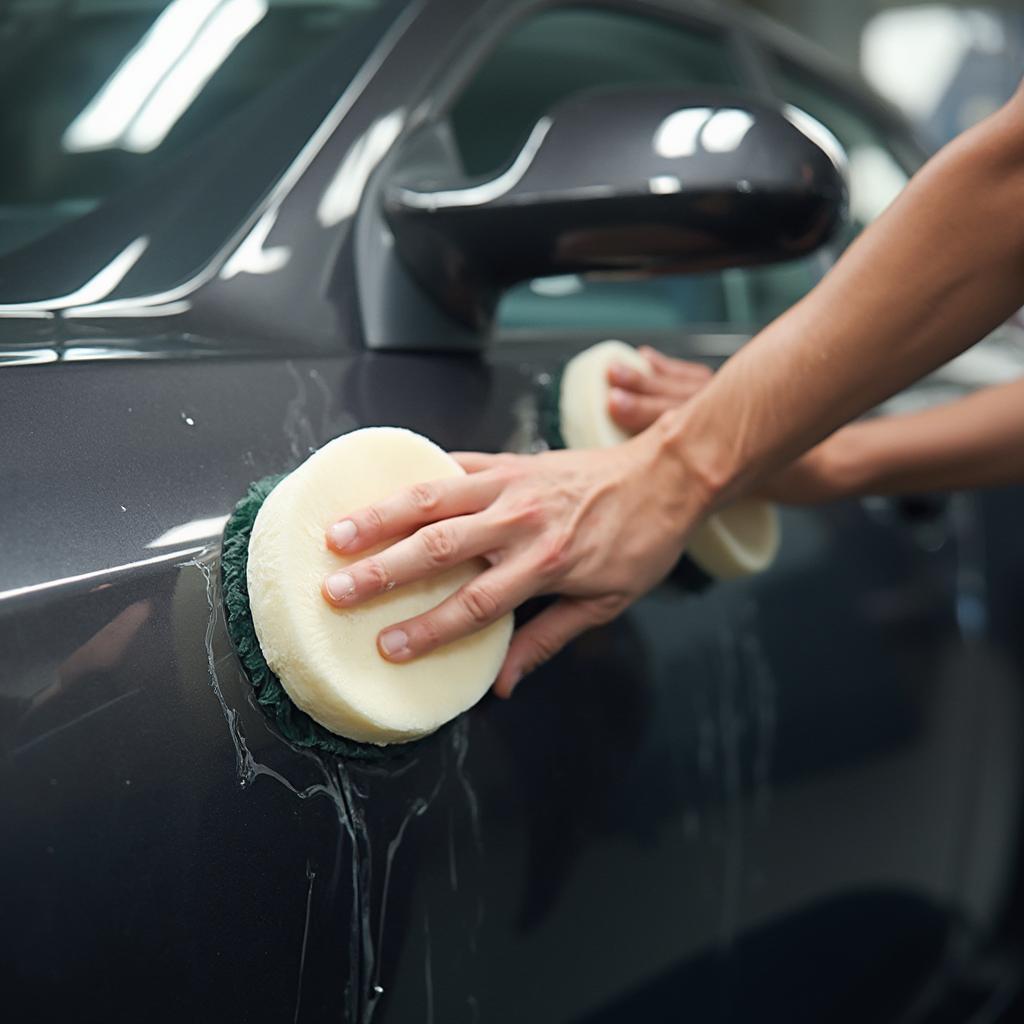 Applying Car Wax After Polishing