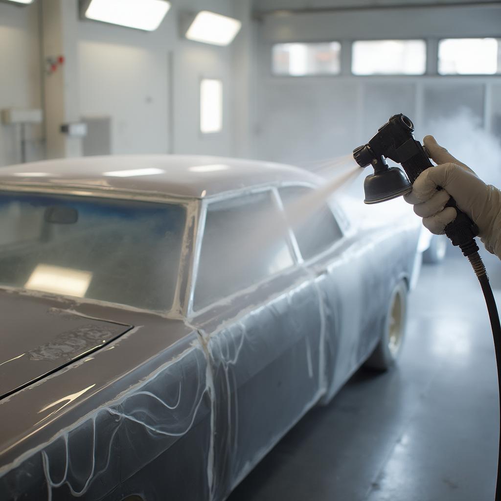 Applying Clear Coat to Car Body