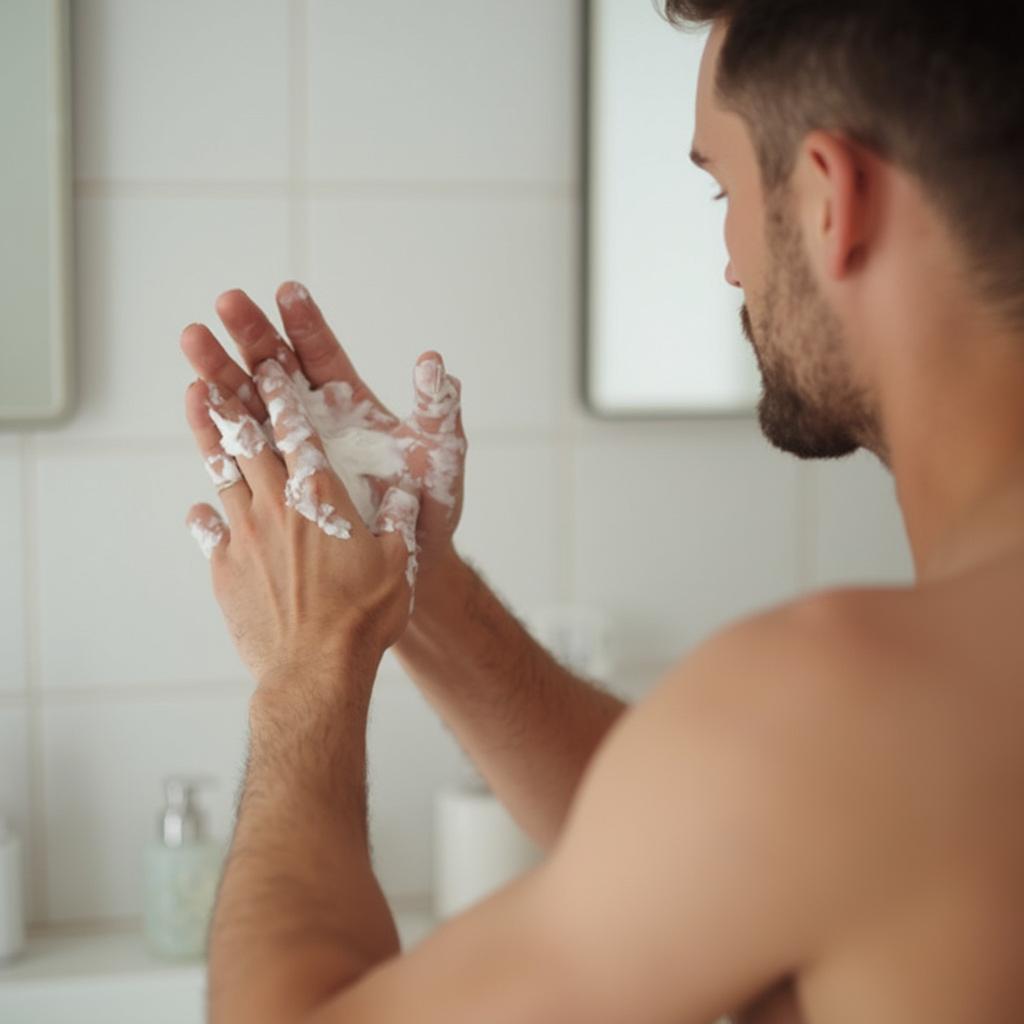 Applying Hand Cream