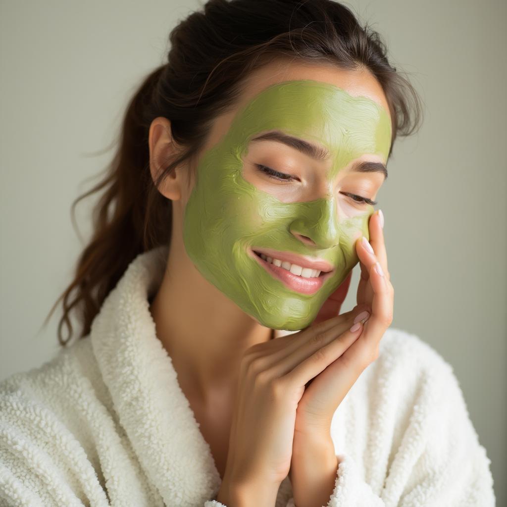 Applying a Natural Face Mask