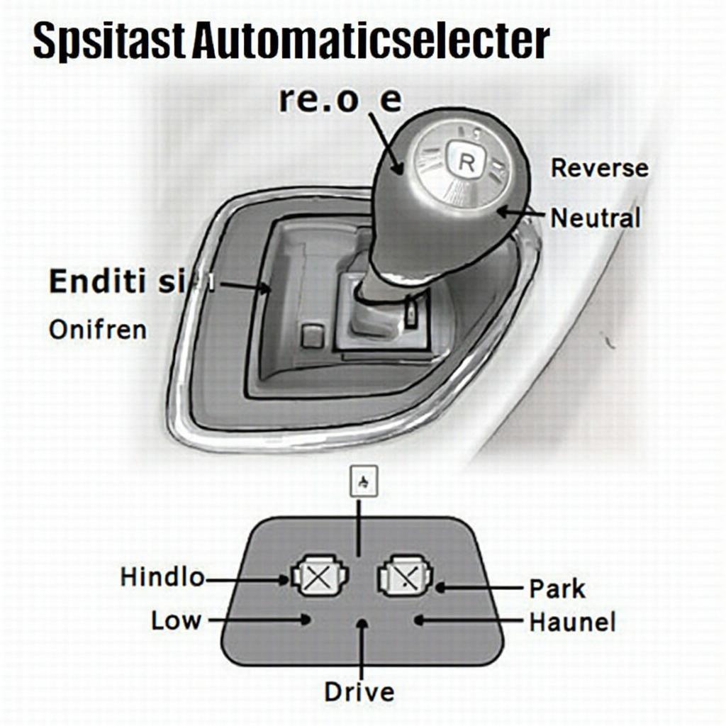 Automatic Car Gear Selector Positions: P, R, N, D, and L