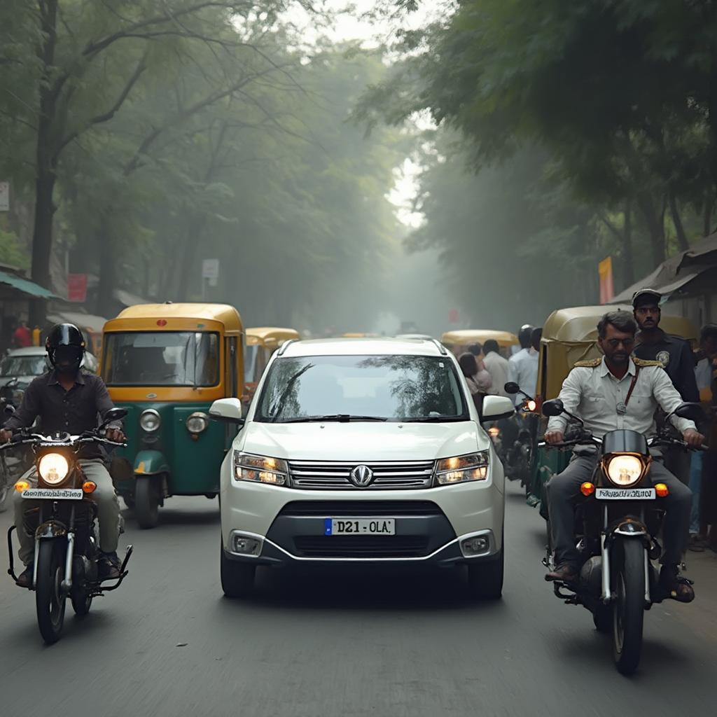 Driving an Automatic Car in Busy Indian Traffic