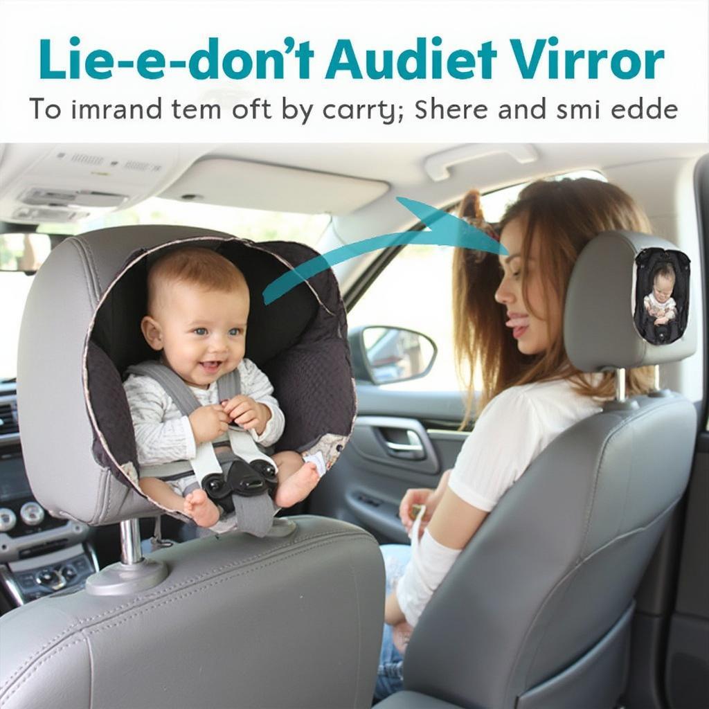 Baby Car Mirror on Headrest: Clear View of Infant