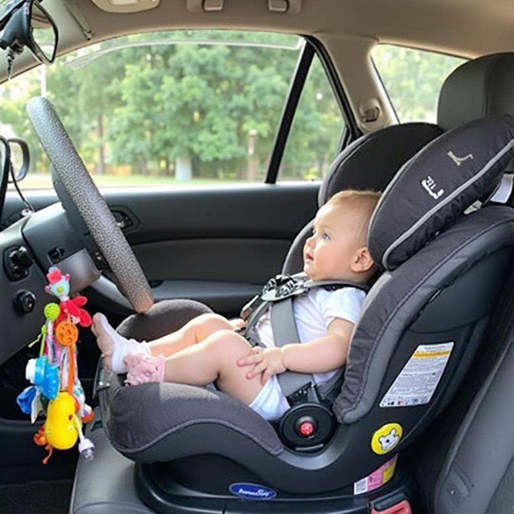 Essential baby car seat items for a long road trip