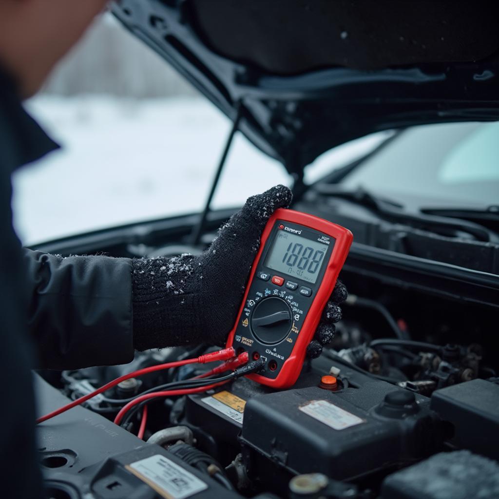 Checking Car Battery in Winter