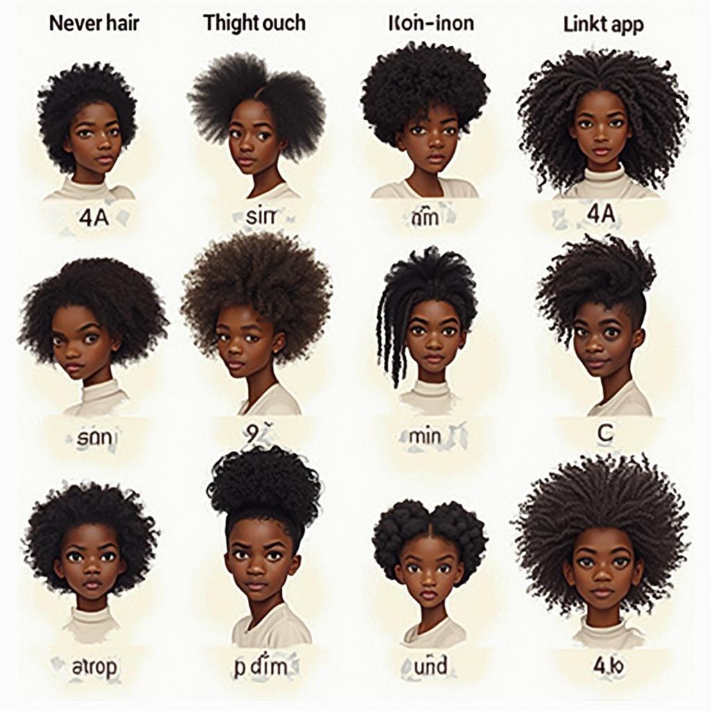 Chart of Different Black Hair Types