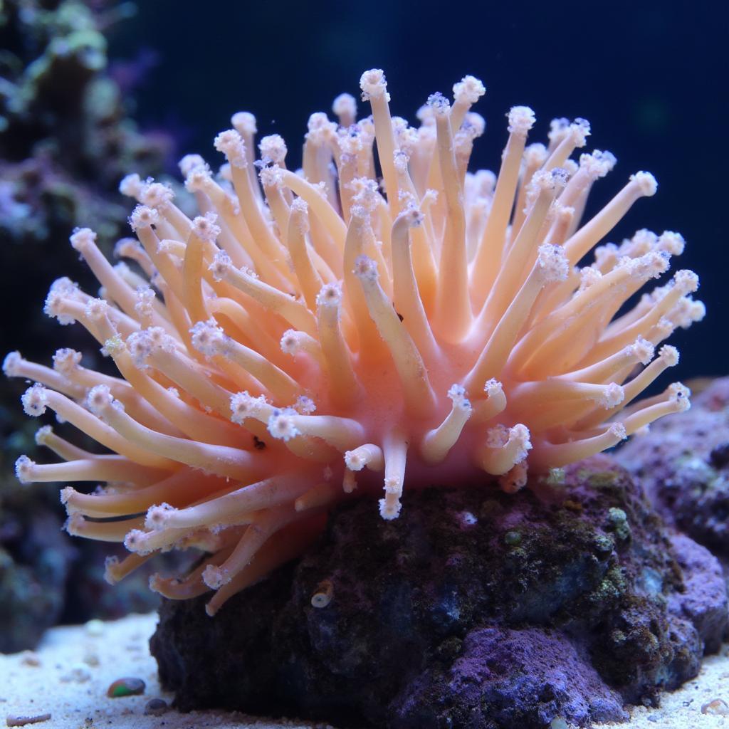 Bubble Tip Anemone Thriving in a Reef Aquarium