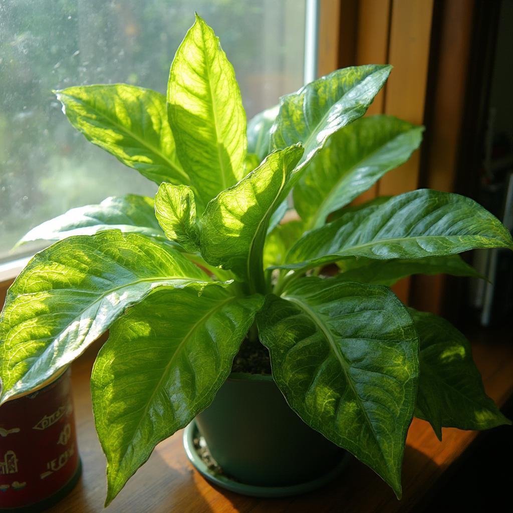 Calathea Beauty Star Thriving in Bright, Indirect Light