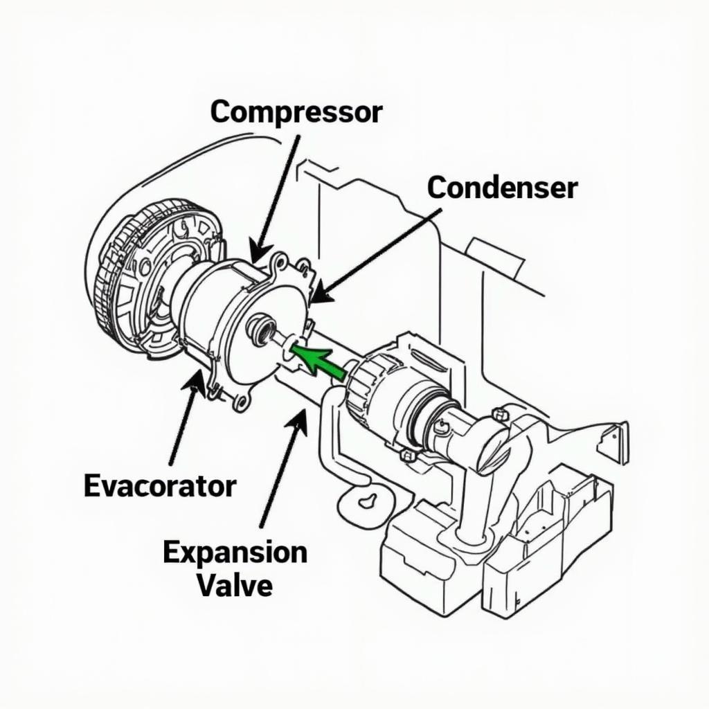 Car AC System Components Diagram