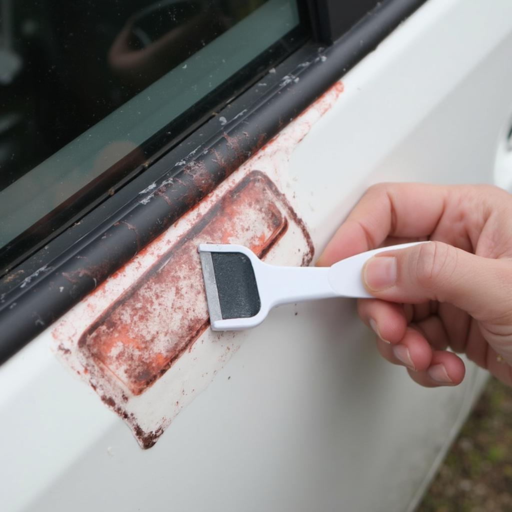 Safe Car Decal Removal with a Plastic Razor