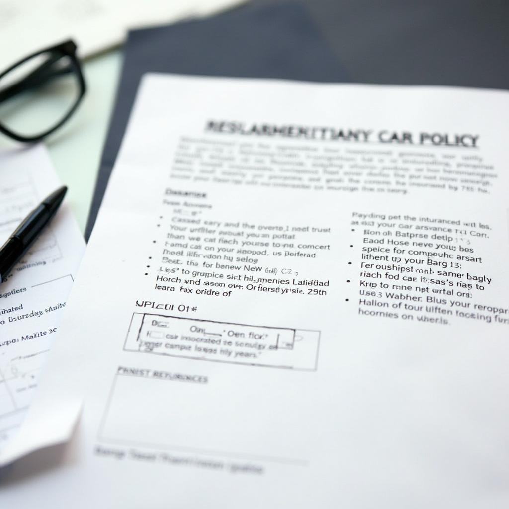 Car Insurance Policy and Documents