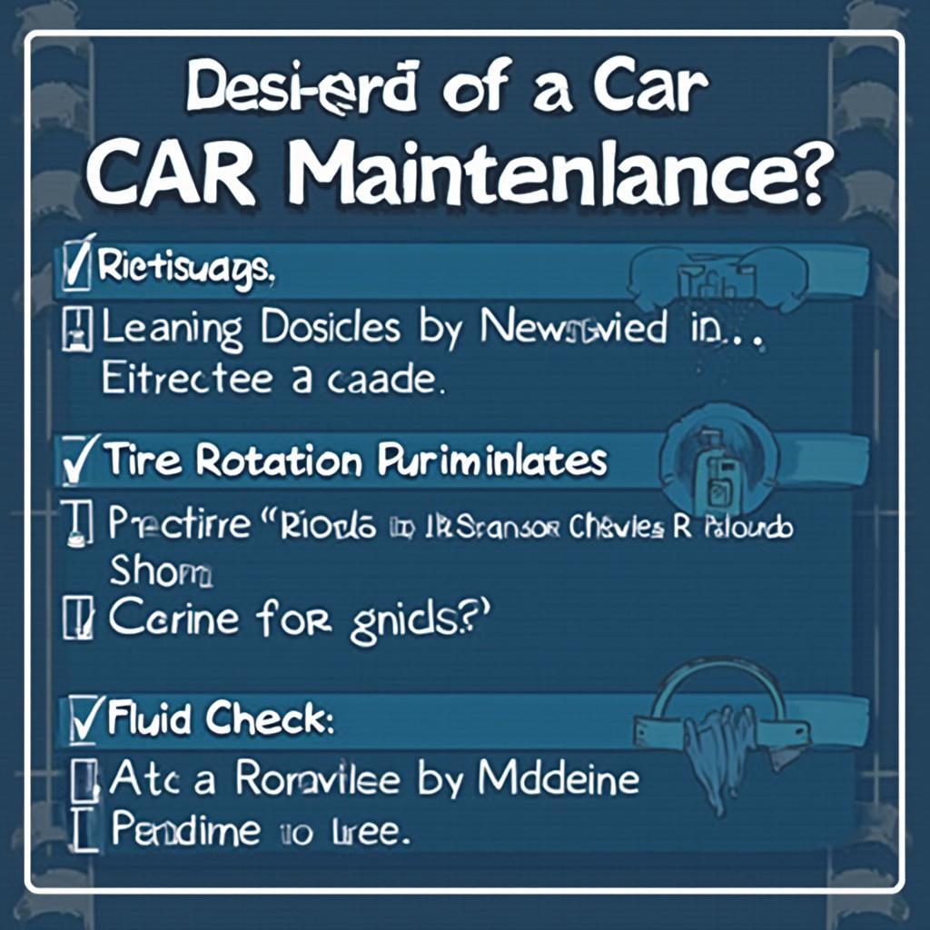 Car Maintenance Checklist for Effective Car Repairs