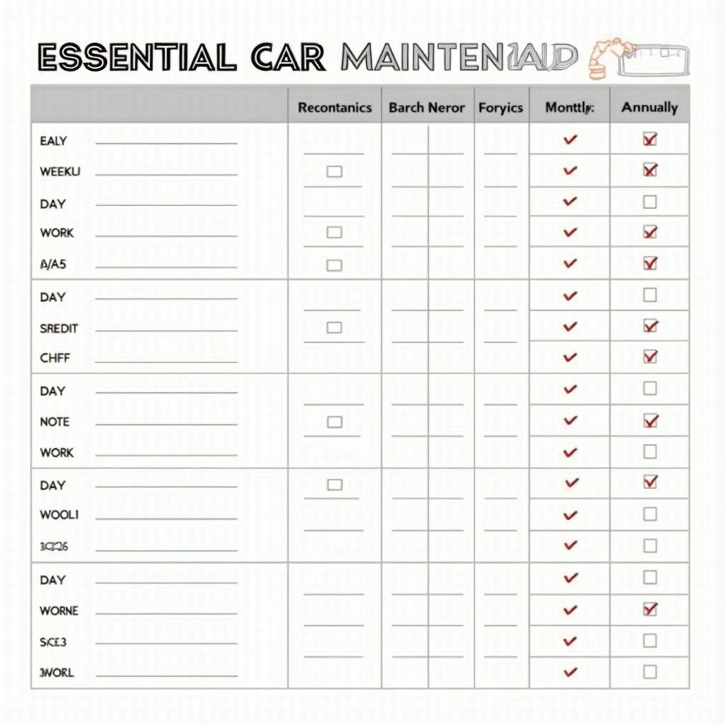 Car Maintenance Checklist