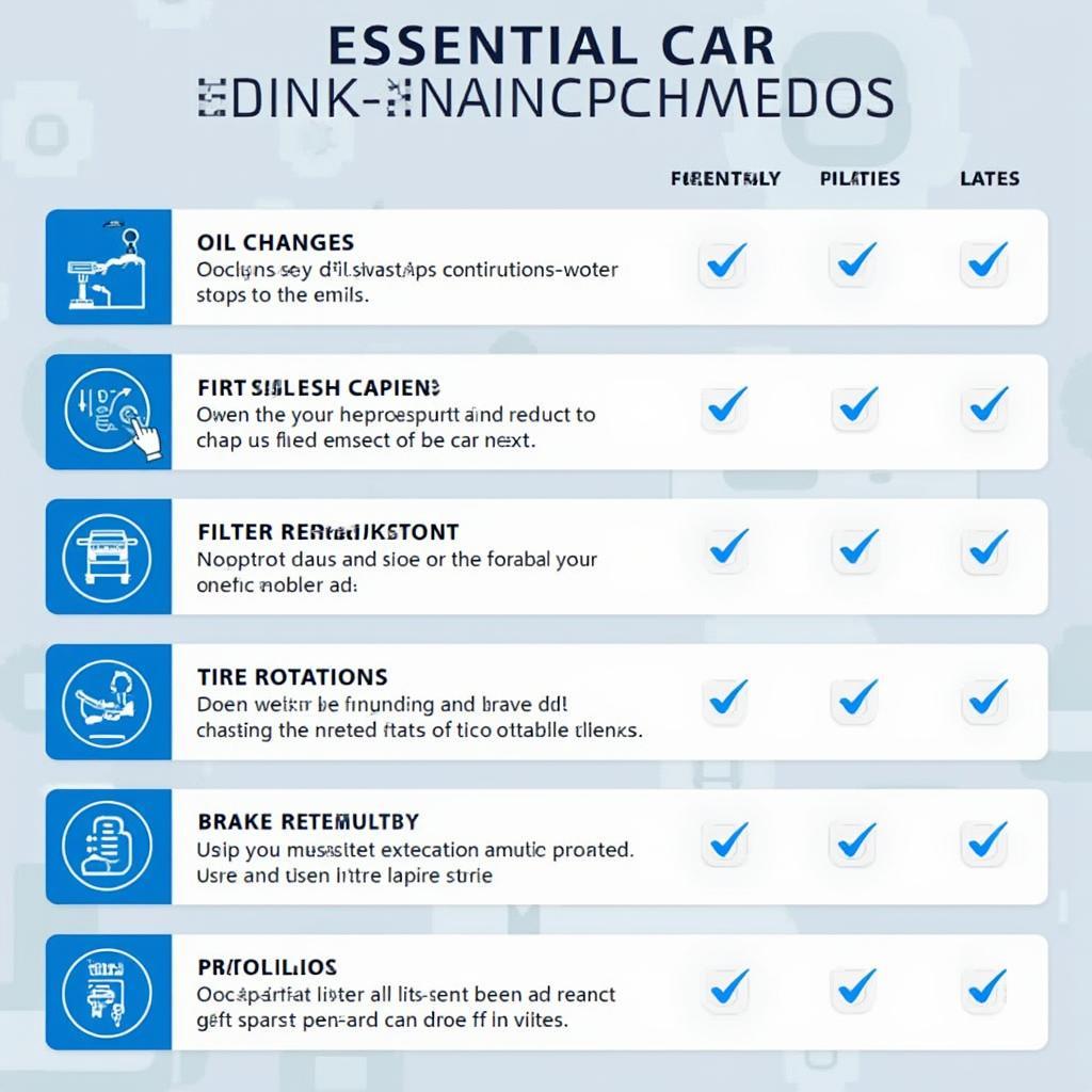 Car Maintenance Schedule Checklist