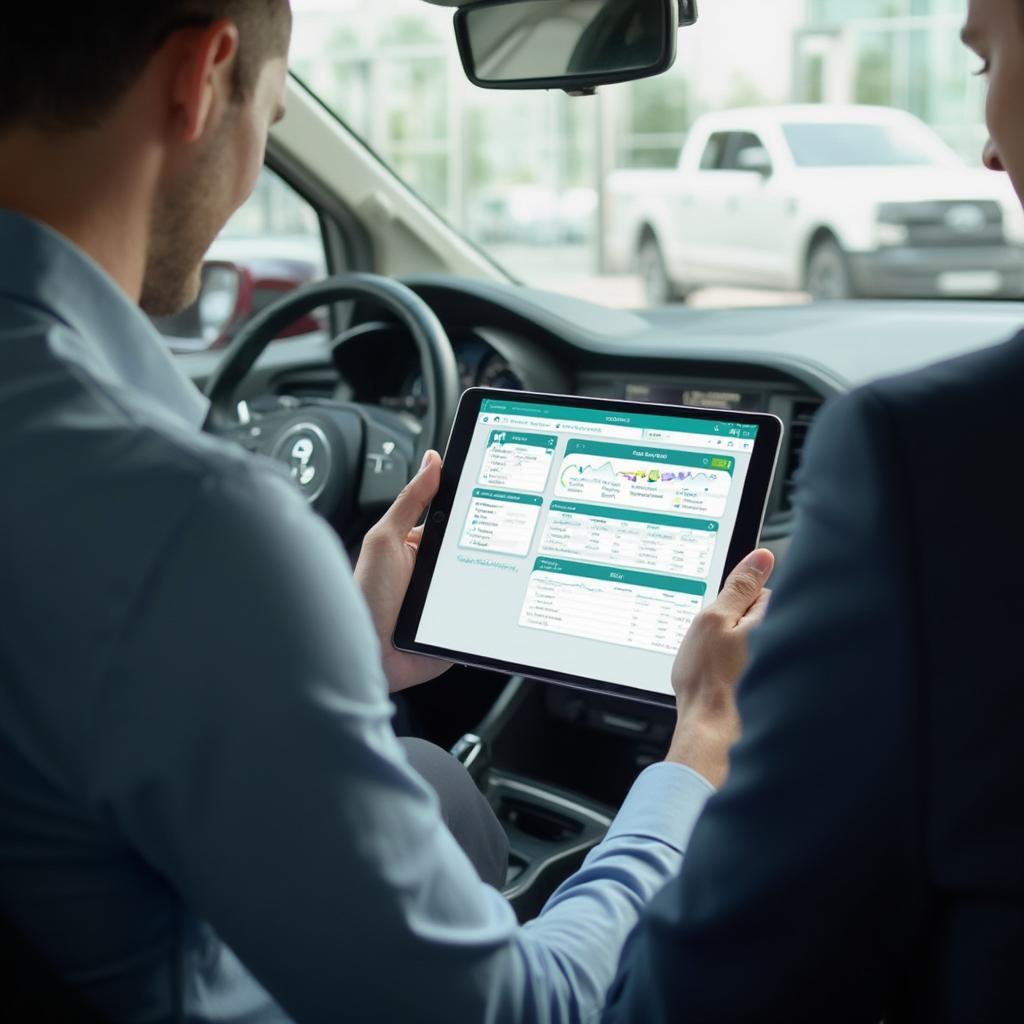 Car Salesman Using CRM for Customer Management