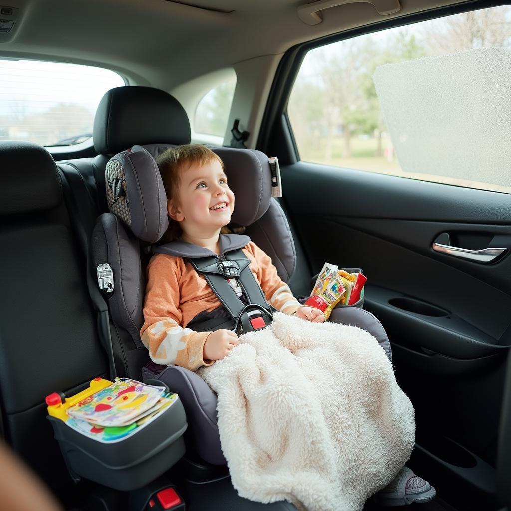 Essential car seat items for toddlers on long car trips