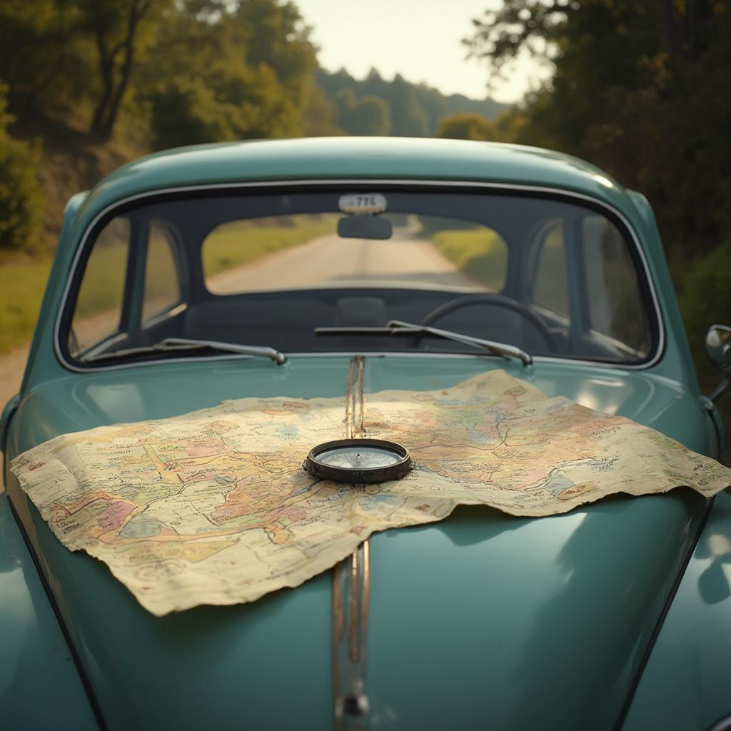 Navigating with Map and Compass During a Car Treasure Hunt