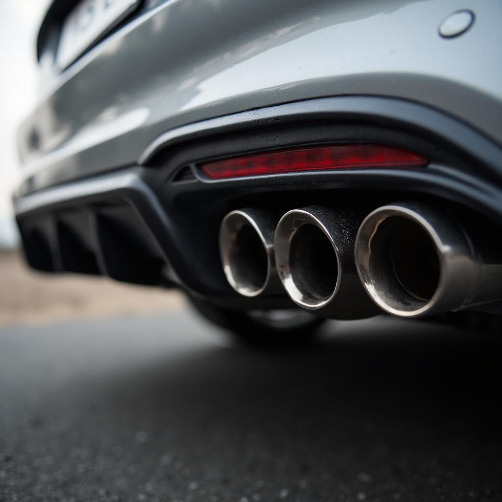 Car showcasing stylish custom exhaust tips