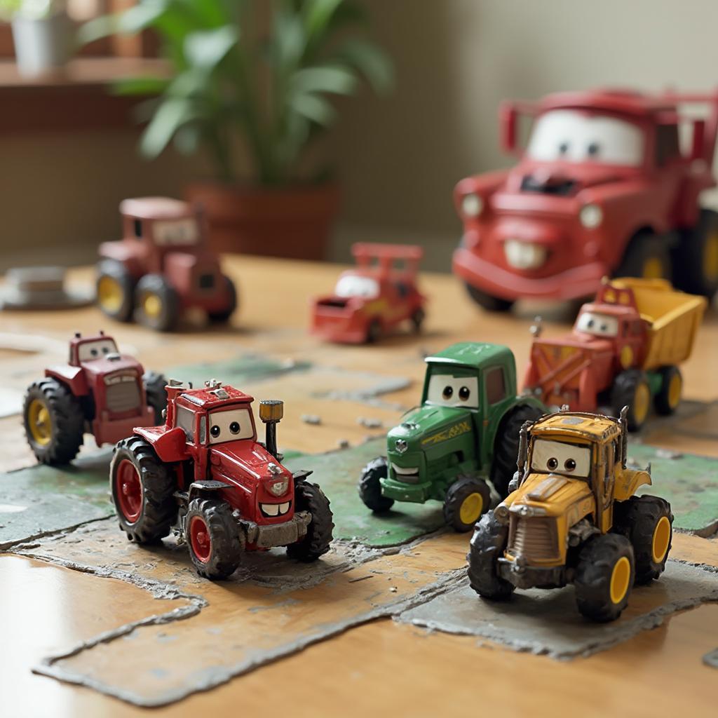 Cars Tractor Tipping Game Initial Setup