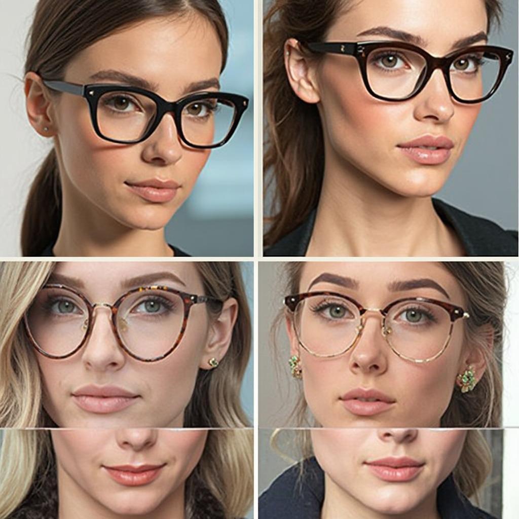 Cat-Eye and Browline Eyeglass Frames for Round Faces