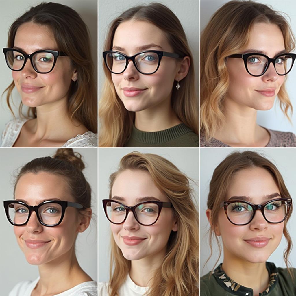 Stylish Cat-Eye Eyeglass Frames for Round Faces