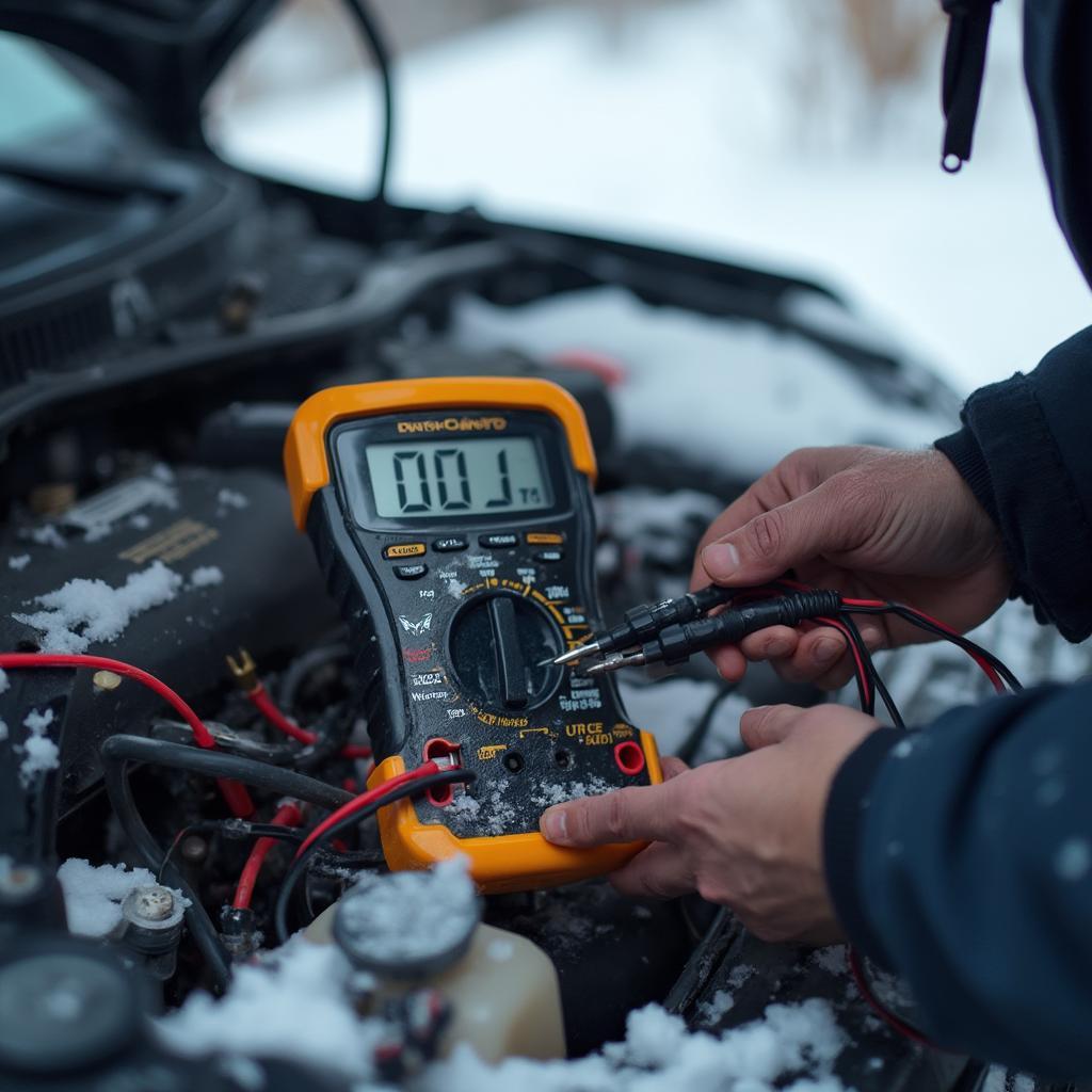 Checking Car Battery in Winter