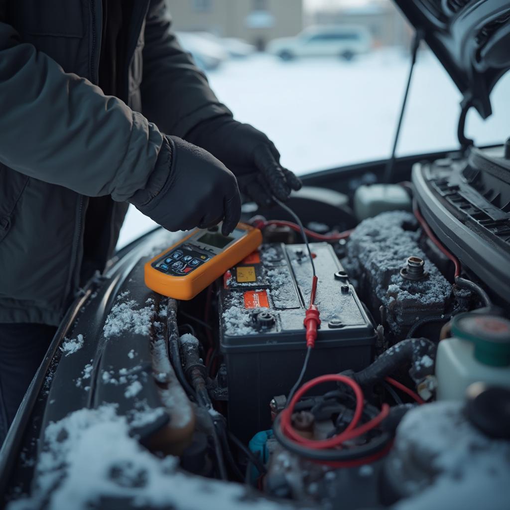 Checking Car Battery in Winter