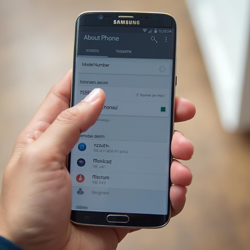 Checking Settings Menu on Samsung Phone