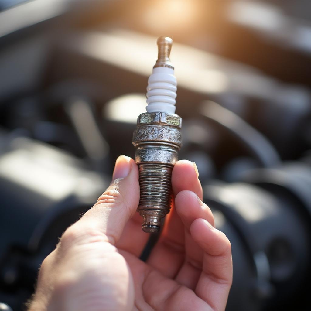 Inspecting a Motorcycle Spark Plug