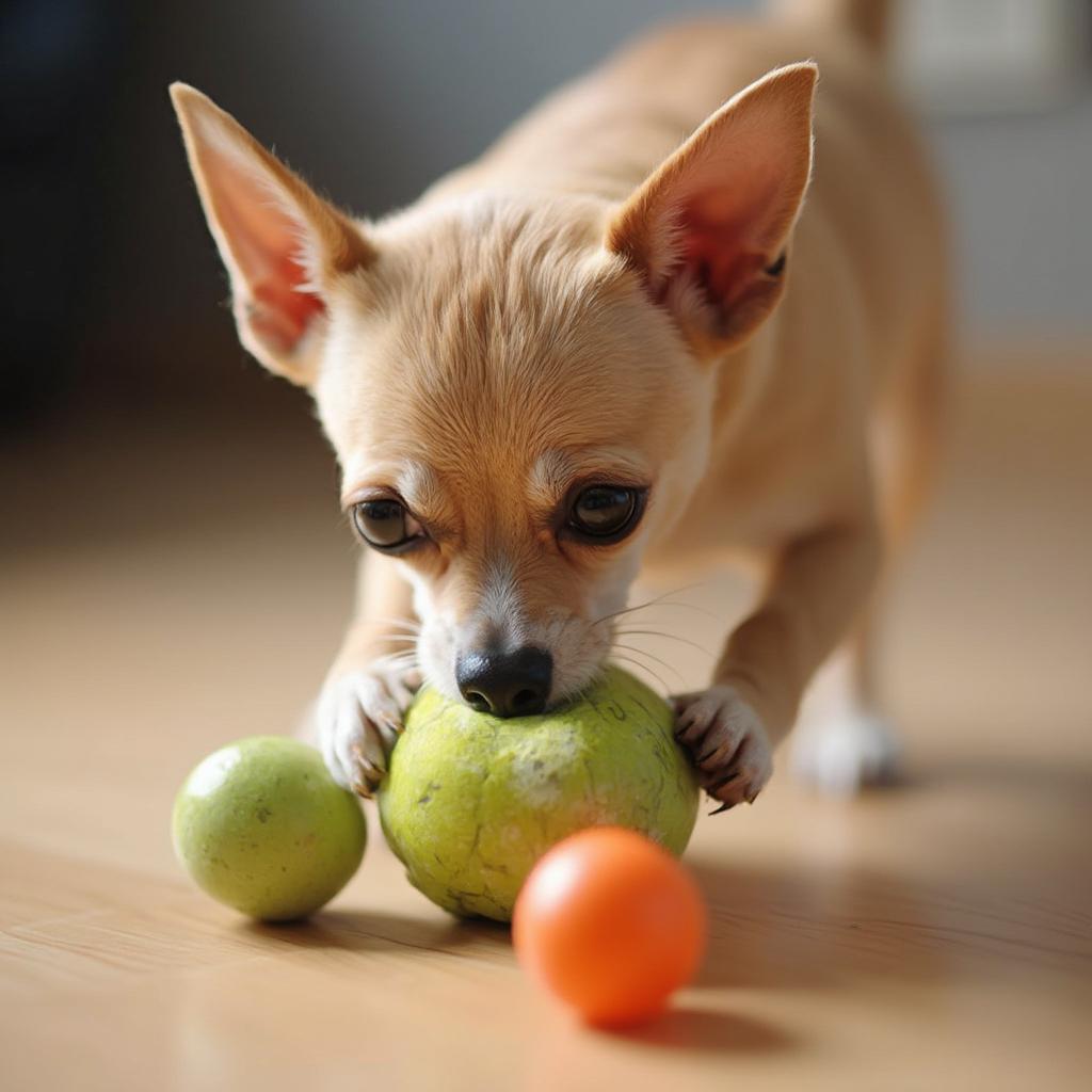 Chihuahua Engaging in Interactive Play