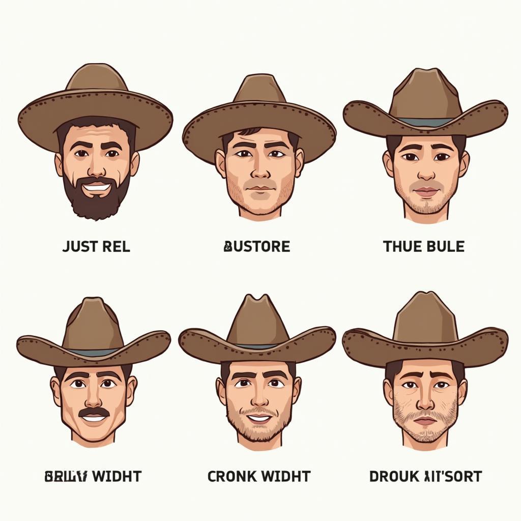 Men choosing sombreros based on face shape