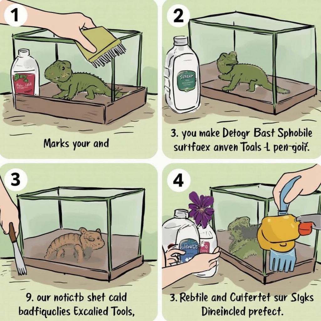 Cleaning a Baby Chameleon's Enclosure