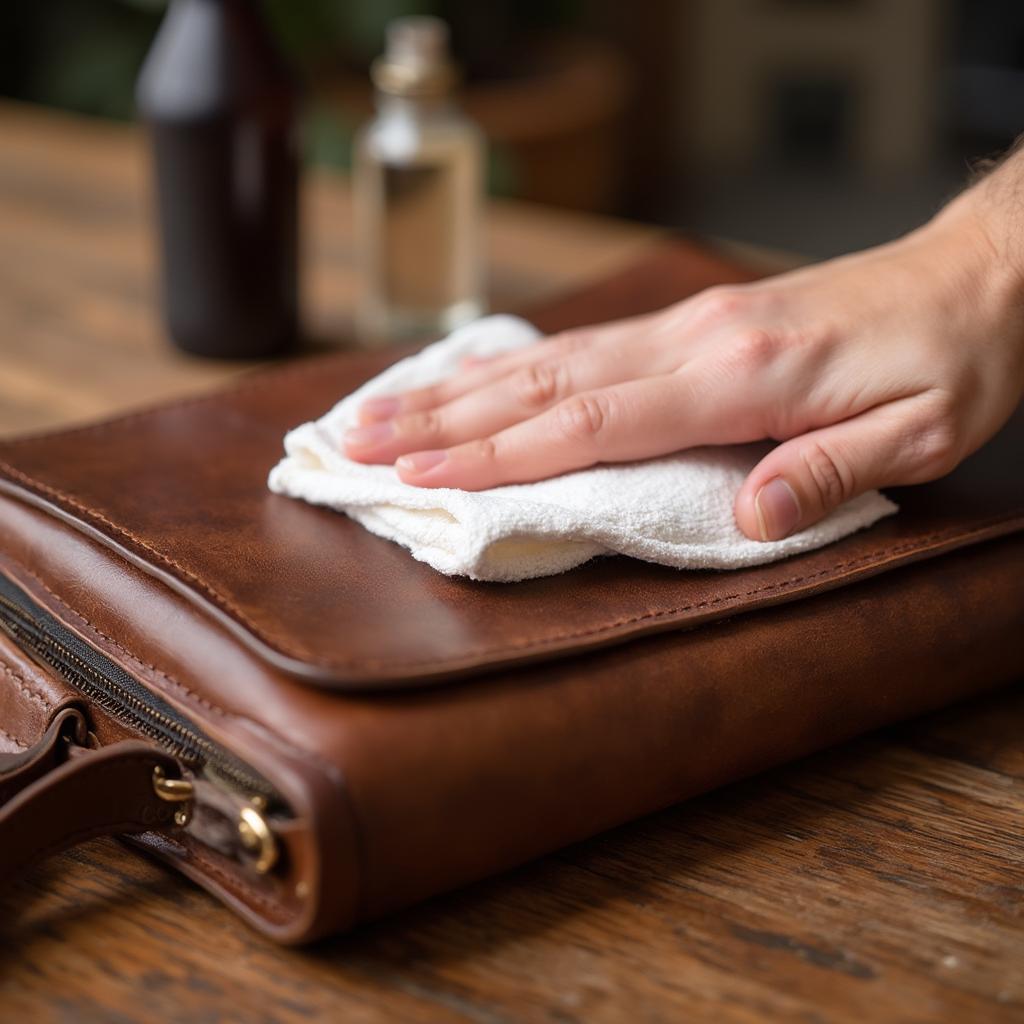 Cleaning a Full-Grain Leather Bag